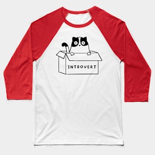 Cat Introvert Baseball T-Shirt